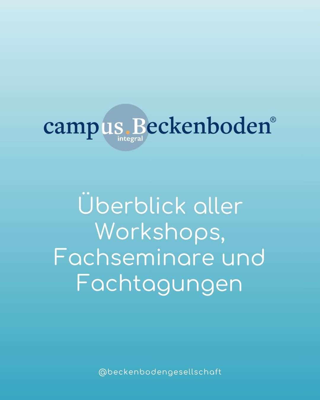 CampusBeckenboden 2. Halbjahr 2026 *